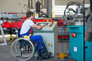 disabled worker in wheelchair