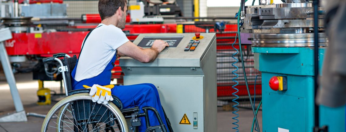 disabled worker in wheelchair